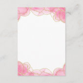 Elegante Details zu modernen Rosa- und Gold-Hochze Begleitkarte (Rückseite)