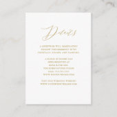 Elegante Details zu White-Script-Hochzeiten Begleitkarte (Vorderseite)