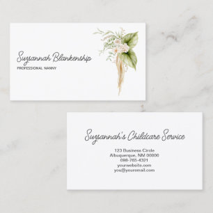 Elegante Details zum Blumenrahmen rechts auf der R Visitenkarte