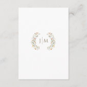 Elegante Details zur Herbsthochzeit-Wildblume Begleitkarte (Rückseite)