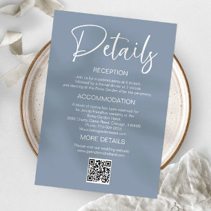 Elegante Details zur Hochzeitseinladung Beilage Einladung