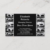 Elegante deutsche Jagdszene mit Hirsch und Bär Visitenkarte (Vorderseite)