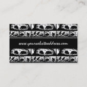 Elegante deutsche Jagdszene mit Hirsch und Bär Visitenkarte (Rückseite)