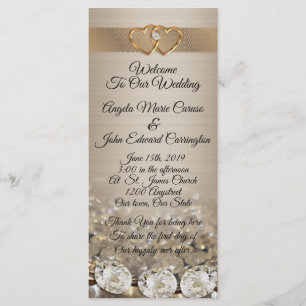 Elegante Diamanten des Hochzeits-Programms auf Programm