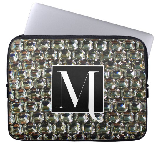 Elegante Diamanten-Edelsteine Laptopschutzhülle (Vorderseite)