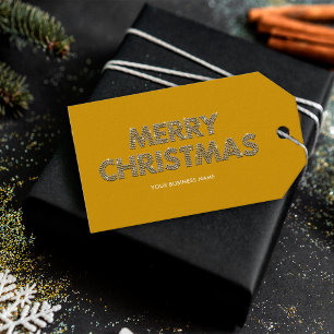 Elegante Diamanten Frohe Weihnachten Gelbe Geschäf Geschenkanhänger