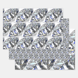 Elegante Diamanten Geschenkpapier Set