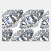 Elegante Diamanten und blaue Bogen Geschenkpapier Set (Vorderseite 3)
