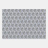 Elegante Diamanten und blaue Bogen Geschenkpapier Set (Vorderseite 2)