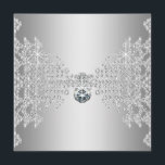 Elegante Diamanten und Silberhochzeit Einladung<br><div class="desc">Elegante weiße Diamant Silber Hochzeit Einladungen. Diese wunderschöne Hochzeitseinladung aus Diamant und Silber lässt sich leicht an Ihre Veranstaltung anpassen, indem Sie einfach den Button "Anpassen Sie es!" wählen, um Ihre Veranstaltungsdetails, den Schriftart, die Größe und Farbe des Schriftartes und den Wortlaut hinzuzufügen. Bitte beachten Sie - alle Karten und...</div>