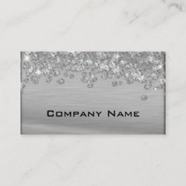 Elegante Diamond Appeal Silver Business Card Visitenkarte