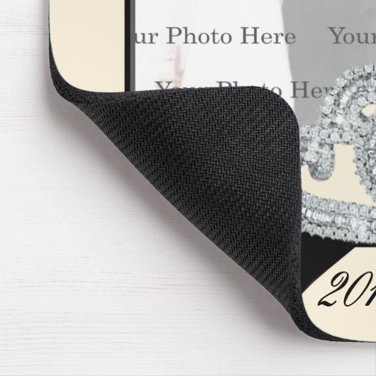 Elegante Diamond Black Ribbon Mouse Pad Mousepad (Ecke)