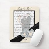 Elegante Diamond Black Ribbon Mouse Pad Mousepad (Mit Mouse)