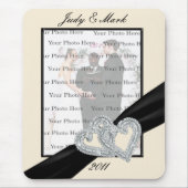 Elegante Diamond Black Ribbon Mouse Pad Mousepad (Vorne)