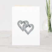 Elegante Diamond Black Ribbon Programmkarte Programm (Rückseite)