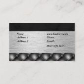 Elegante Diamond Black Silver Visitenkarte (Rückseite)