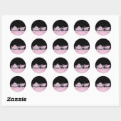 Elegante Diamond Carriage Pink Princess Stickers (Blatt)