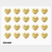 Elegante Diamond Heart LIEBE Goldene Foil Wedding  Herz-Aufkleber (Blatt)