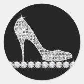 Elegante Diamond High Heel Sticker (Vorderseite)