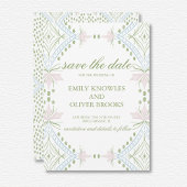 Elegante Diamond Pattern Wedding Save The Date
