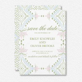 Elegante Diamond Pattern Wedding Save The Date