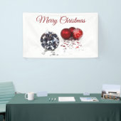 Elegante Diamond und Rote Weihnachtsschmuck Banner (Messeveranstaltung)