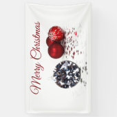 Elegante Diamond und Rote Weihnachtsschmuck Banner (Vertikal)
