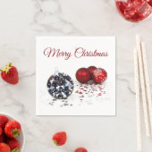 Elegante Diamond und Rote Weihnachtsschmuck Serviette (Beispiel)