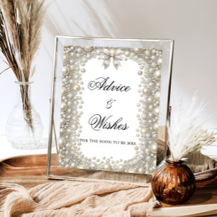 Elegante Diamonds and Pearls Beratung und Wünsche Poster