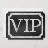 Elegante Diamonds auf Black VIP Event Ticket Einladung (Vorderseite)