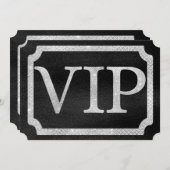 Elegante Diamonds auf Black VIP Event Ticket Einladung (Vorne/Hinten)