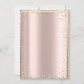 Elegante Diamonds Balloons Rose Gold Rente Einladung (Rückseite)