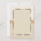 Elegante Diamonds Damask Rahmen Hochzeit Jahrestag Einladung (Rückseite)