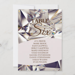 Elegante Diamonds Holo Tabelle 6 Sechs Sitze Chart Einladung