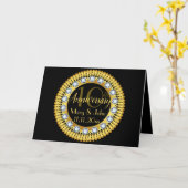 Elegante Diamonds Personalisiertes Jubiläum Karte (Gelbe Blume)