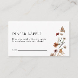 Elegante Diaper Raffle Enclosure Card Begleitkarte