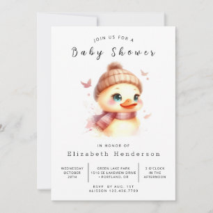 Elegante Digital Duck Baby Shower Einladung