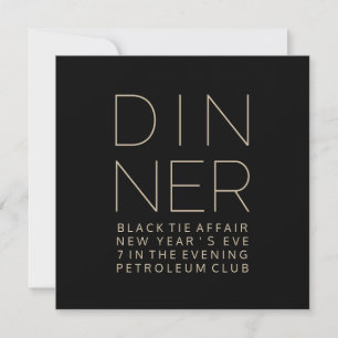 Elegante Dinner Einladungskarte Einladung