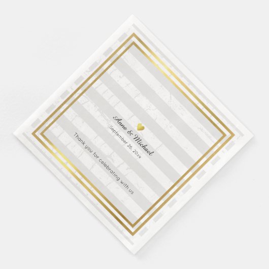 elegante Dinner-Servietten mit blass Streifen Serviette (Ecke)