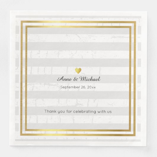 elegante Dinner-Servietten mit blass Streifen Serviette (Vorderseite)