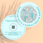 Elegante Disco Ball Aquamarin Save The Date