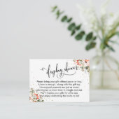 Elegante Display Brautparty Floral Confetti Begleitkarte (Stehend Vorderseite)