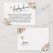 Elegante Display Brautparty Floral Confetti Begleitkarte (Vorne/Hinten)