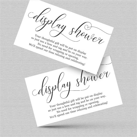 Elegante Display-Duscheinlage für Einladung