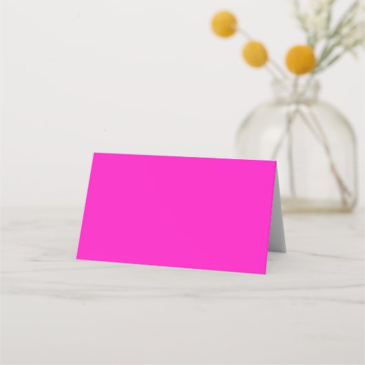 Elegante DIY-Farben kleben grün schockierend rosa Platzkarte (Rückseite)