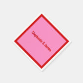 Elegante DIY-Farben Rosa #3 Rot Serviette (Ecke)