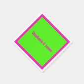 Elegante DIY-Farben schockieren rosa Limettengrün Serviette (Ecke)