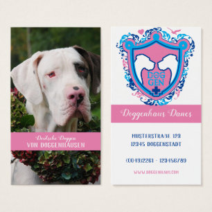 Elegante Dogge Silhouette in Blau – Moderner Hund