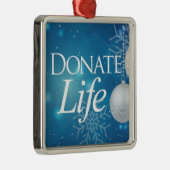 Elegante Donate Life Christmas Ornament Aus Metall (Rechts)