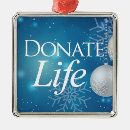 Elegante Donate Life Christmas Ornament Aus Metall (Vorne)